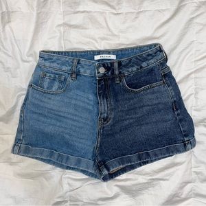 PacSun Split Two Tone Mom Short Jeans Size 25